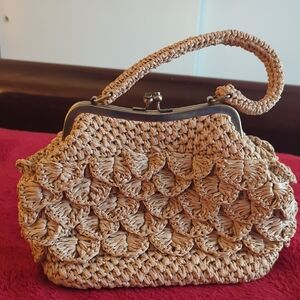 Patricia Nash Elegant Tan Woven Handbag